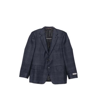 Canali Check-pattern Notched-lapel Blazer