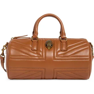Kurt Geiger Union Jack Leather Barrel Bag in Light/Pastel Brown at Nordstrom Rack