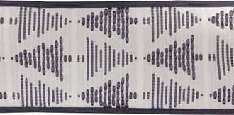 Melrose International Grey Holiday Tree Wired Ribbon (Set of 2) - Grey, White