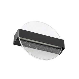Lucande L&aacute;mpara de pared led exterior de vidrio negro