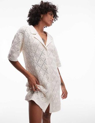 Rhythm Jaffa - Vestito camicia bianco in maglia