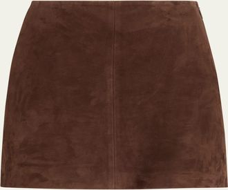 Arma Melody A-Line Suede Mini Skirt