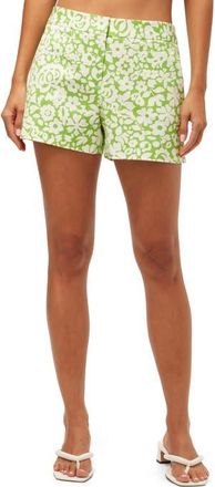 Trina Turk Stretch Cotton Corbin 2 Short in Serene Green Multi at Nordstrom, Size 12