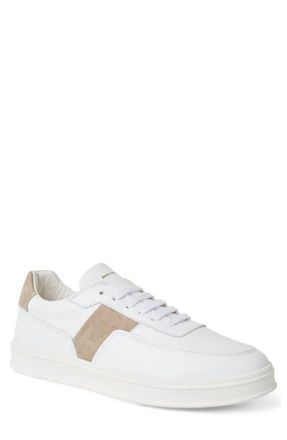 Bruno Magli Ponza Sneaker in White/Beige Suede at Nordstrom, Size 10.5