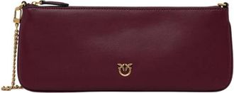 Pinko New Horizontal Flat - Dames - Clutches - Rood - ONE Size - Katoen - Tassen