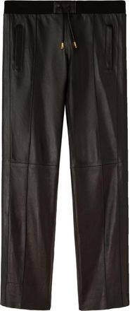 Palm Angels leather track pants - men - Leather/Cupro - 46 - Black