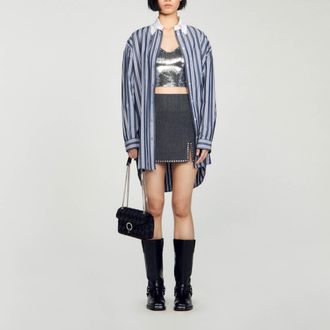 Sandro Camisa sobredimensionada a rayas