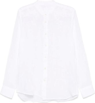 120% Lino Heren, Overhemden, Wit, Maat: 2XL Linnen