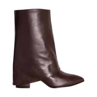 Toral Shoes Schoenen, Dames, Bruin, 38 EU, Leren Cleo Laarzen met Vuurzool