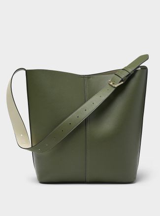 Simons Womens Minimalist belt-handle hobo bag