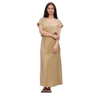 Beaumont Amsterdam Aymee Dress - Dames - Jurken - Beige - Maat: M Satijn