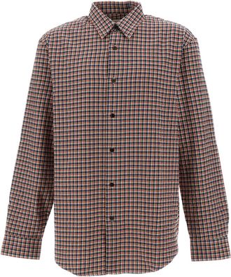 Dries Van Noten Checked Cotton Shirt with Relaxed Silhouette and Classic Collar
