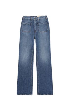 Fortela Jane Bootcut Stone Wash Denim Trousers in Blue at Nordstrom, Size 25 Eu