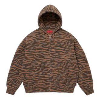 SUPREME SS26 Small Box Zip Up Hooded Sweatshirt Tiger SUP-SS26-122-TGR