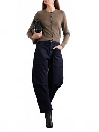 Nili Lotan March Cashmere Cardigan In Army Grey