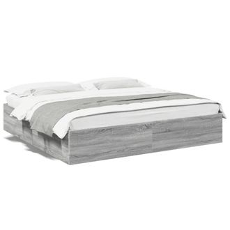 Berkfield Home Bed Frame without Mattress Grey Sonoma 200x200 cm