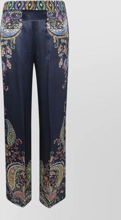 Etro printed high-rise wide-leg trousers