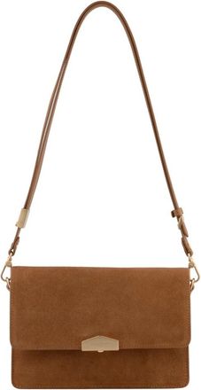 Pourchet Tassen, Dames, Bruin, ONE Size, Leer, Anjou Daim Schoudertas