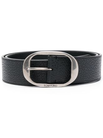 Tom Ford Riem met ovalen gesp - Zwart