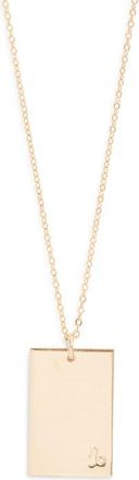 Set & Stones Goldie Zodiac Pendant Necklace in Gold /Capricorn at Nordstrom