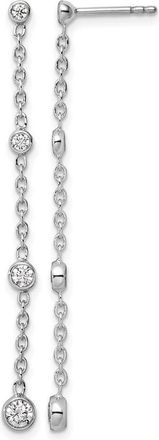 Diamond2Deal 14k Gold 1/2 ct Lab Grown Diamond Graduated Dangle Earrings VS Clarity, D-E Color