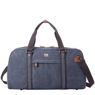 Troop London TRP0389 Troop London Classic Canvas Travel Duffel Bag, Large Holdall - Blue