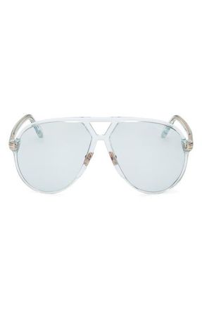 Tom Ford Bertrand 64mm Gradient Oversize Pilot Sunglasses in Ltbluo/blu at Nordstrom