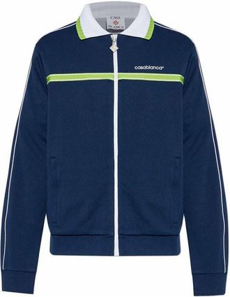 Casablanca Blue Zip-Up Hoodie
