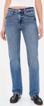 Pistola Denim Aleks Mid Rise Straight Leg Jeans In Sea Salt