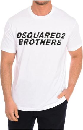 Dsquared2 T-shirt - Heren - T-shirts - Wit - XL - Katoen - Tops