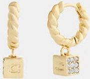 Coach Pav?? Signature Cube Huggie Earrings