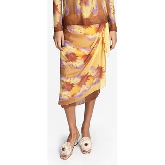 Anna Sui Sunburst Mesh Sarong Skirt in Sunset Multi at Nordstrom, Size X-Small