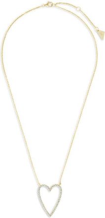 Sterling Forever Margit 14k Gold Plated Sterling Silver Heart Pendant Necklace at Nordstrom