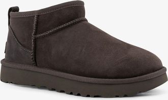 UGG Womens Ankle Boots Classic Ultra Mini Grey Suede