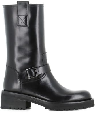 Alberto Isabel 9003 buckle-strap biker boots - Black