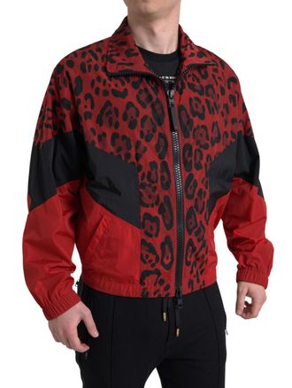 Dolce & Gabbana Luipaardprint Trainingsjack Roodzwart Stijl
