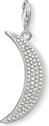 Thomas Sabo Maan Pav&eacute; Charm Hanger - Dames - Sieraden - Grijs - ONE Size - Accessoires