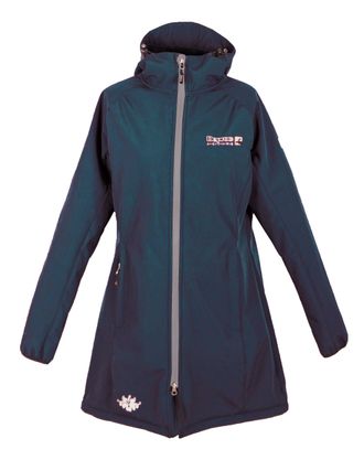 Deproc Softshellmantel DEPROC ACTIVE Grizzly Peak Women, Damen, Gr. 36/38 (M), blau, 96% Polyester; 4% Elasthan, mit verstellbarem Klettverschluss, M&auml;ntel So