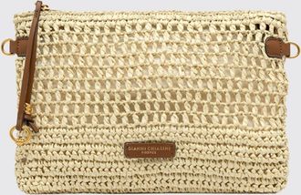 Gianni Chiarini Pouch Nefeli in rafia crochet