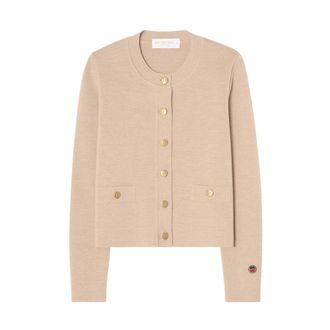 Busnel Truien & Vesten, Dames, Beige, XS, Wol, Aria Wol Cardigan