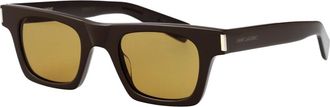 Saint Laurent Stijlvolle Zonnebril - Heren - Zonnebrillen - Bruin - 47 MM - Accessoires