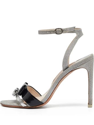 Sophia Webster pre-owned 105mm glitter-embellished sandals - Silver