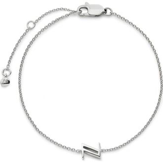 Monica Vinader Initial Pendant Bracelet in Sterling Silver Z at Nordstrom