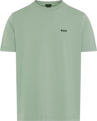 Boss Green by Hugo Boss Rundhalsshirt BOSS GREEN Tee, Herren, Gr. 4XL, open gr&uuml;n359, Single Jersey, Obermaterial: 95% Baumwolle, 5% Elasthan, regular fit h&uuml;ftlang, Rundhals, 