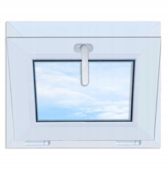OEM Ventana De Pvc Blanca De 55x45 Cm, Abatible, De 550x450 Cm, De Doble Acristalamiento, Nueva