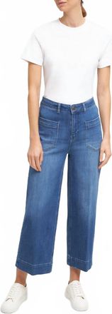 Raffaello Rossi Miru Front Patch Pocket High Rise Jeans In Authentic Blue