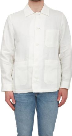 HUGO BOSS H-Cai-K-3P-262 Overshirt - Heren - Zomerjassen - Wit - XL - Linnen - Jassen