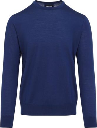 Giorgio Armani Royal Blue Wool Sweater