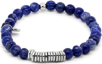 Tateossian Mens Classic Discs Beaded Bracelet in Blue at Nordstrom, Size Medium