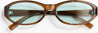 H&M Ovale Sonnenbrille - Beige